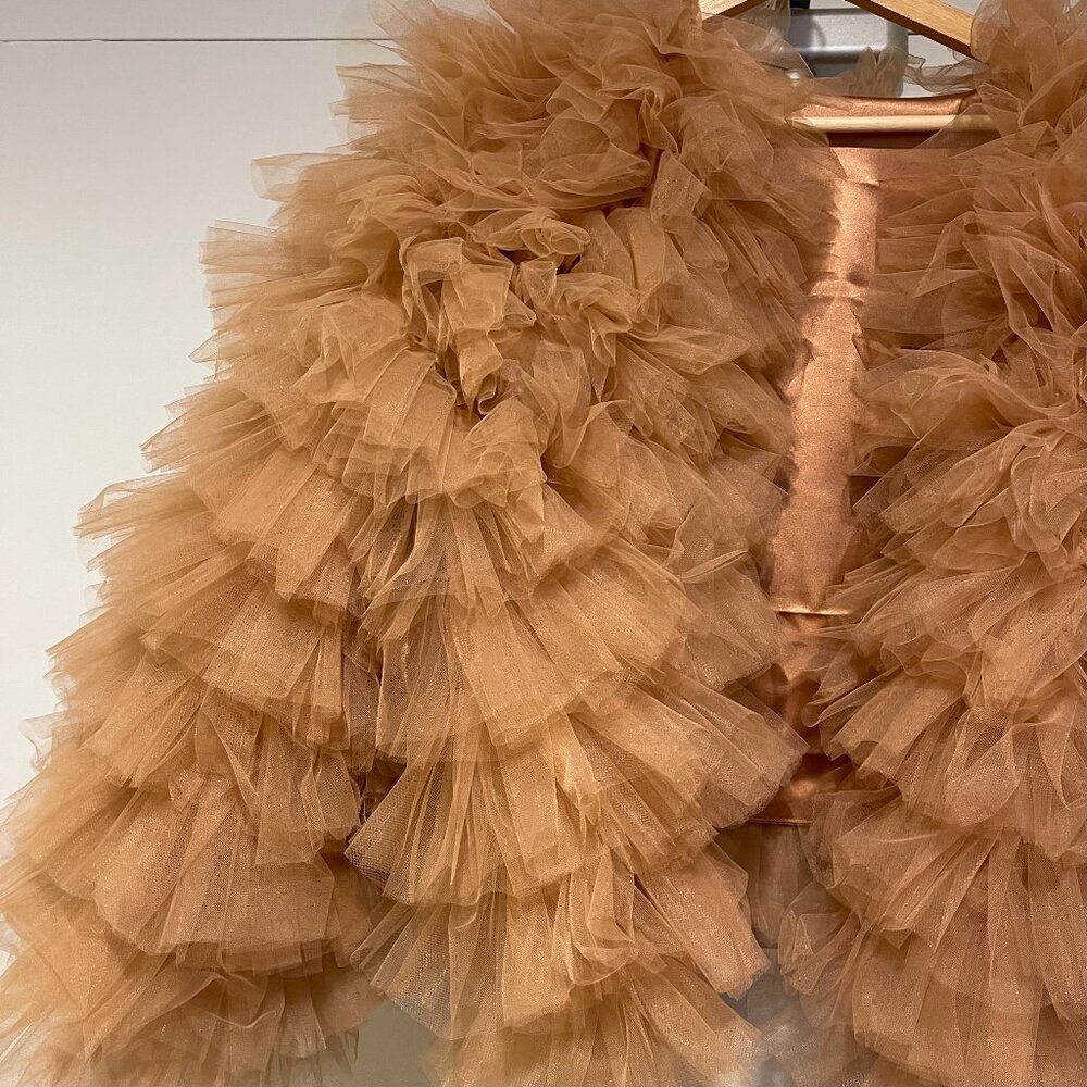 Tulle cropped jacket - bridal & special occasion - Picture 6 of 7